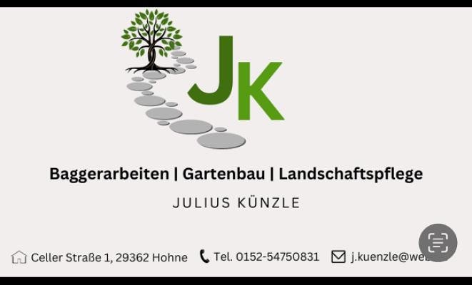 JK Baggerarbeiten, Gartenbau und Landschaftspflege Julius Künzle