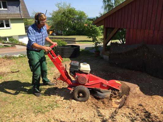 Baumwurzelfräsdienst - Gartenbau Florian Knobel