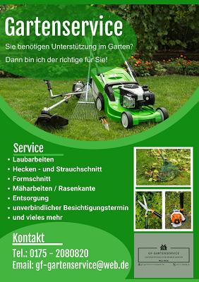 GF-Gartenservice - Gartenpflege / Grundstückspflege